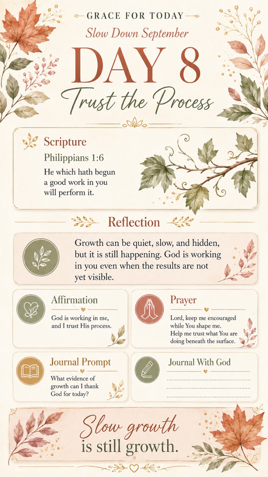 Trust the Process devotional infographic