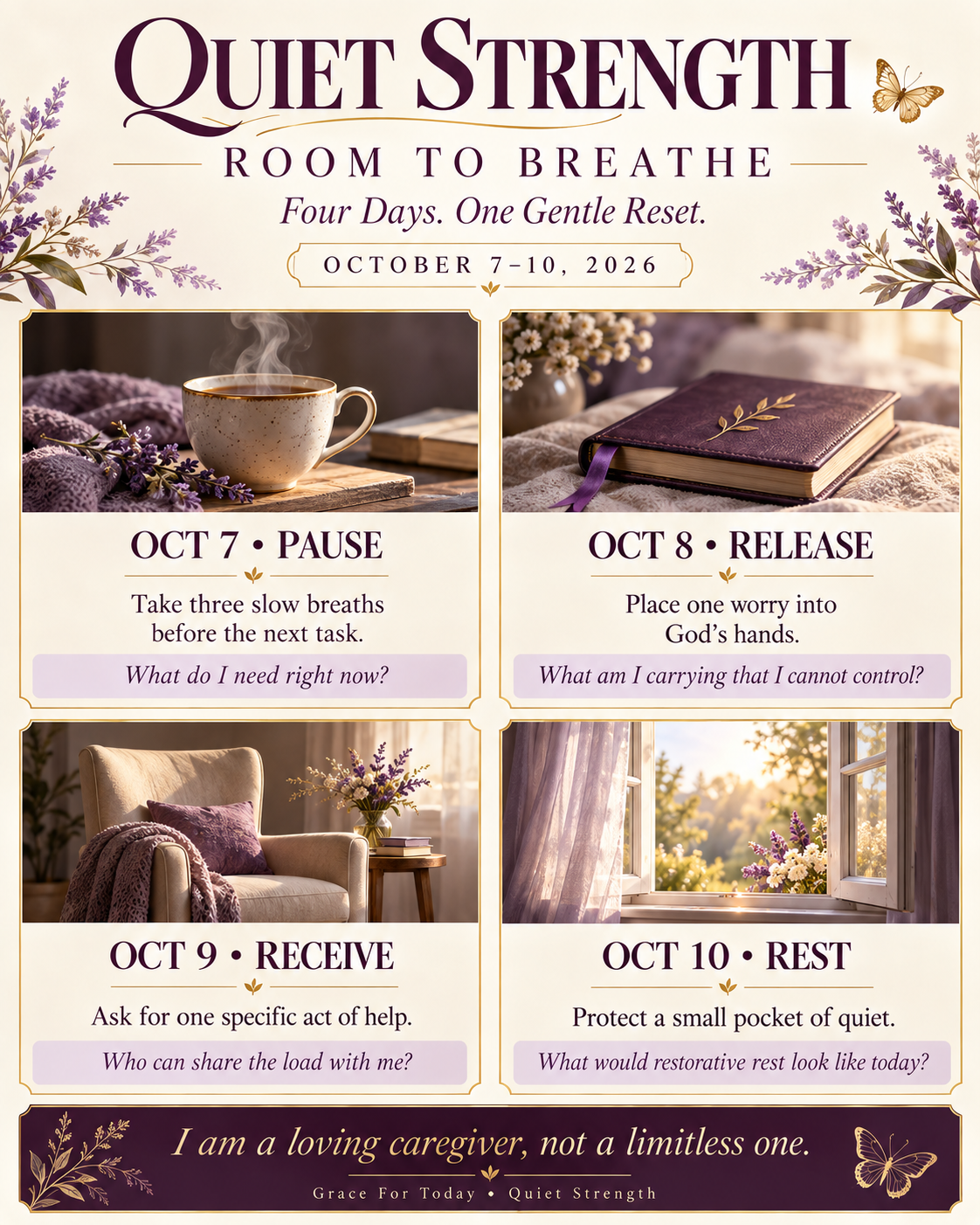 October 7–10 caregiver reflection guide