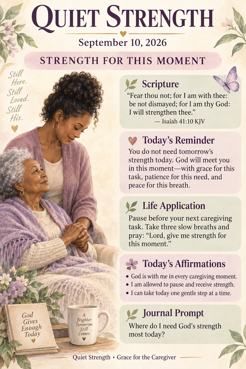 Strength for This Moment devotional infographic